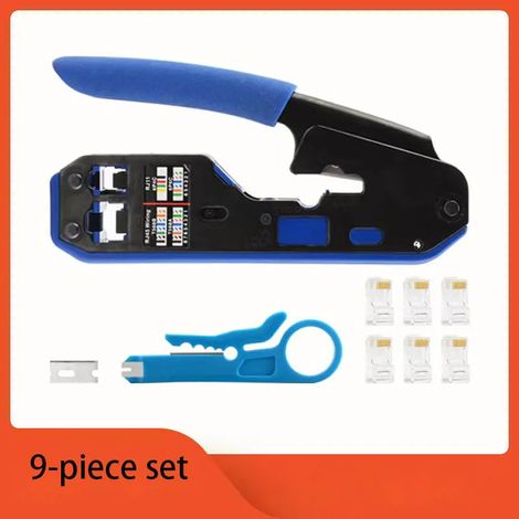 Kit d'outils de sertissage ONTi RJ45, adapté aux câbles Cat6a, Cat6 et Cat5. (1/5)