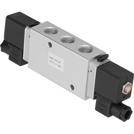 Électrovanne à 2 positions, 5 voies, double bobine, à commande pilote, pour équipement industriel, G1/2 po, 2637250 (220 V CA) (1/5)