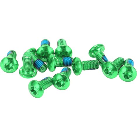 Lot de 12 vis de fixation pour disque de frein de VTT, en acier allié, T25 M5x10 mm, vertes (1/5)