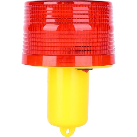 Feu de signalisation solaire LED rouge pour la sécurité routière, maritime et automobile (1 unité)-AquaForge