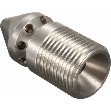 Boquilla de limpieza rotativa para alcantarillado con 9 boquillas, rosca macho de 3/8", 4,5 mm, 1 unidad