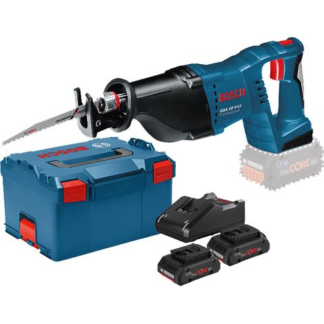 Bosch – Scie sabre 18V GSA 18V-LI – 2 batteries ProCore 18V 4Ah – Profondeur de coupe 250 mm bois – Moteur Brushless – Cadence 0-2700 courses/min (1/5)