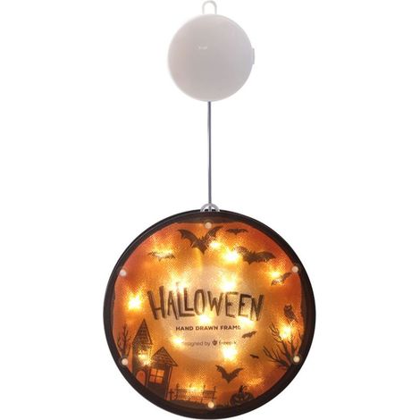 Guirlande LED Chauve-souris Halloween - Déco Murale Piles, 14cm, ABS, Sans Fil, Ambiance Effrayante pour Intérieur et Vitrines (1/5)