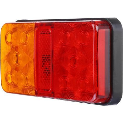 2X 10 LED indicateur d'arrêt arrière feux arrière remorque camion camion caravane van 12-80V 12V 10LED (1/5)