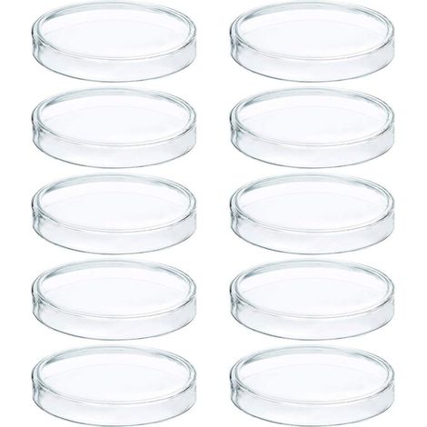 Boîtes de Petri Résistantes à la Chaleur Lot de 10 Couvercles en Plastique et Incassables, pour Expériences de Chimie en Laboratoire (1/5)
