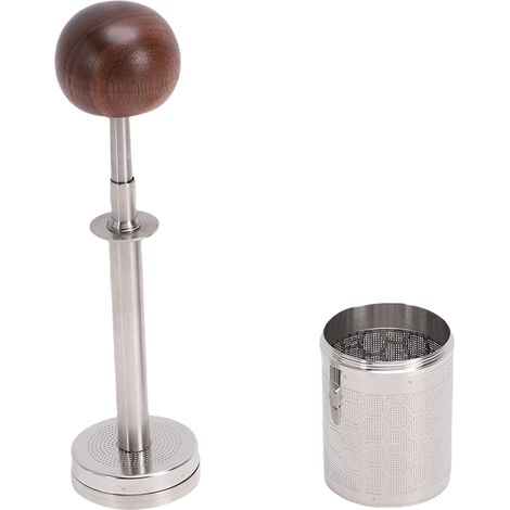 Filtre à café thé infuseur presse Acier inoxydable 304 bois de noyer extraction riche saveur portable sans papier filtre (1/5)