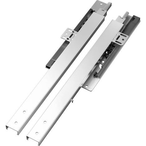 Glissière Tiroir Charge Lourde à Montage au Sol, Glissière Tiroir à Fermeture Douce, Capacité de Charge de 60 Kg, Extension Complète pour Armoires de Cuisine et Commodes (45cm/17.7in) (1/5)