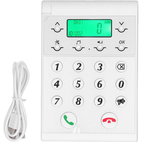 Interphone sans fil téléphone 1000 m Distance appel clair réseau Intelligent système mains libres hôte blanc