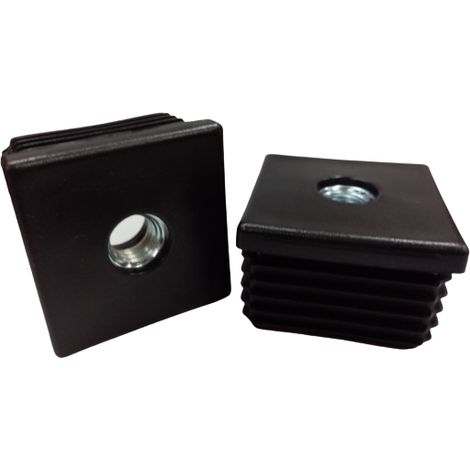 Insert fileté métallique M12 40x40, lot de 20, noir (1/4)