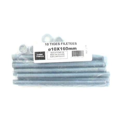 Varillas roscadas de diámetro de 10 paquetes de M10 x 160mm Batifix 10
