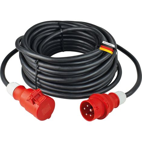 CEE-Verlängerung 32A 400V 6h L.10m H07RN-F 5x6,0mm2 5polig IP44 schwarz