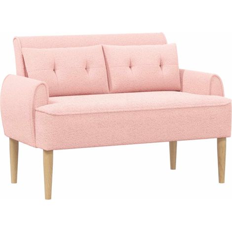 Sofá amoroso con botones acolchados Rosa 117 x 67 x 77 cm vidaXL (1/5)