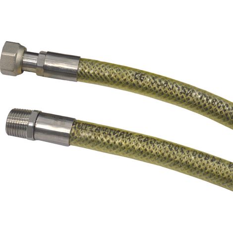 TUBO GAS IN ACCIAIO INOX MF CM.150 CON GUAINA