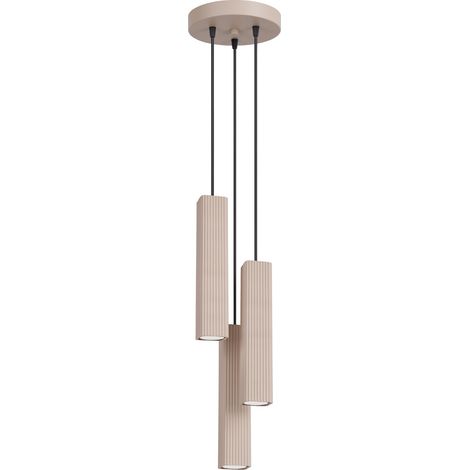 Pendelleuchte RAYO 3P taupe Aluminium 3xGU10 20cm Sollux (1/5)