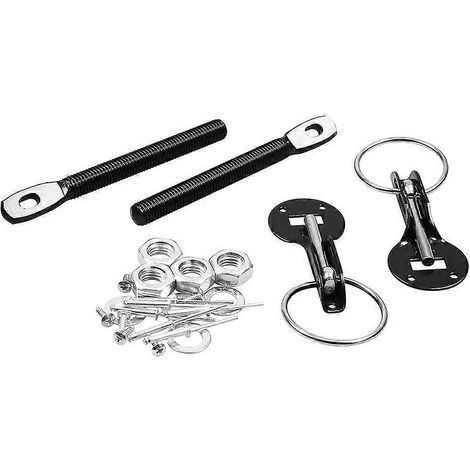 Kit de verrouillage de capot à traction en alliage d'aluminium, verrou de capot universel, fournitures de modification automobile (noir)-23131CM-Black (1/3)