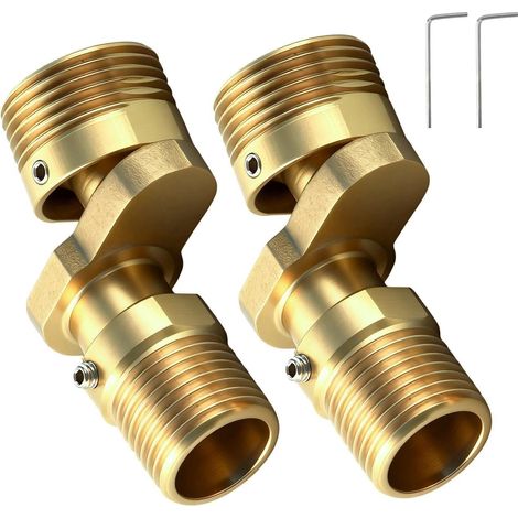 Lot de 2 raccords excentriques en laiton S 1/2" vers 3/4" Adaptateur de (1/4)