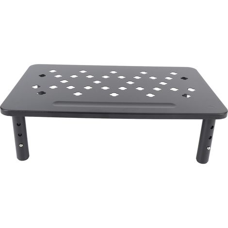 Support pour écran d'ordinateur, rehausseur réglable en hauteur, capacité de charge de 20 kg, montage facile, multifonctionnel pour ordinateur portable et imprimante. (1/5)