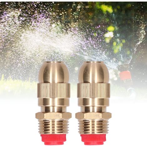 Lot de 2 arroseurs réglables en laiton avec filetage mâle G1/2 pour jardin et pelouse (1/5)