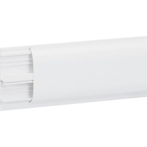 Legrand – Plinthe électrique DLPlus 80x20 – 2 compartiments – Longueur 2 mètres – Couleur blanche – Pour installation dans espaces confinés (1/2)