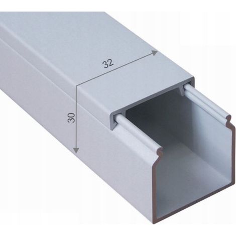 Goulotte Électrique Blanche - 30 X 32 Mm - 2 M - Organisation Des Fils - Pratique