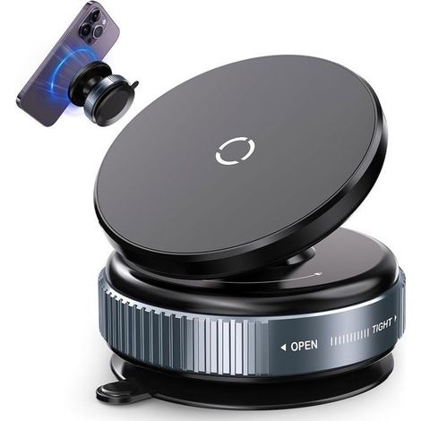 Support Voiture Magnétique - Universel - Noir - Antidérapant - Rotation 360° - Multi-scénarios