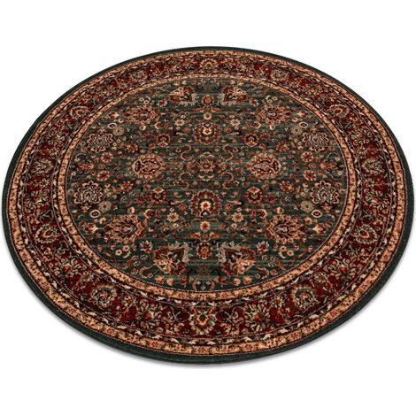 Tappeto di lana KASHQAI 4362 400 cerchio ornamento verde / chiaretto green rotondo 200 cm