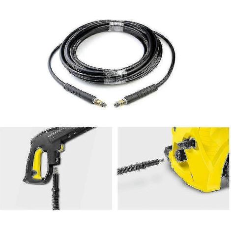 Tuyaux d'arrosage de 6 mètres compatibles avec les nettoyeurs haute pression Kärcher série K (K2, K3, K4, K5) (1/5)