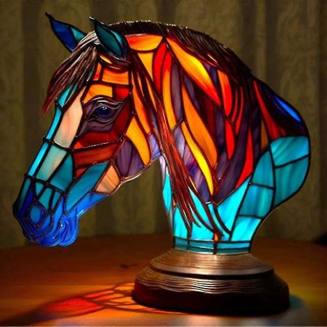 Tischlampen-Serie mit Tiermotiven, gebeizt, Nachtlicht, Retro-Schreibtischlampen, Geschenkidee (1/5)