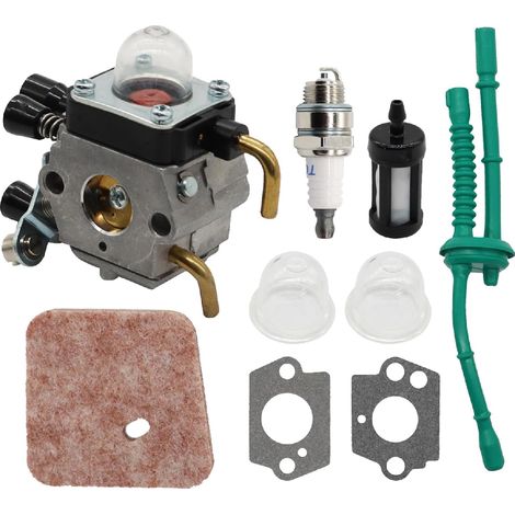 Kit de carburador YMYNY FS45 FS55 HS85 compatible con C1Q-S97 C1Q-S66 C1Q-S71 C1Q-S97 A C1Q-S143 41401200619 4140-124-2800 con juntas de filtro de combustible (1/5)