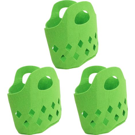 Panier à fruits en feutrine pour tout-petits (lot de 3), jouet multifonctionnel et innovant pour imiter les aliments. (1/5)