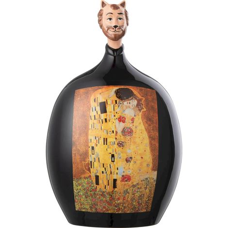 Figurine chat inspirée du Baiser - noir multicolore (1/3)