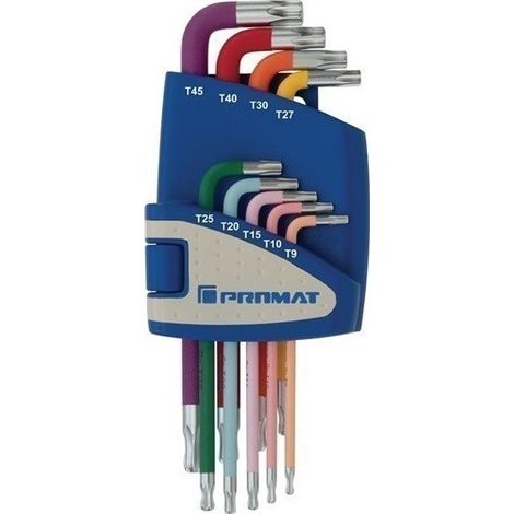 Juego De Llaves Acodadas 9 Uds. T9-T45 Con Codificacion De C