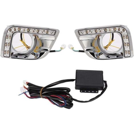 Feu diurne de voiture phare LED lampe 3 couleurs 12V remplacement pour PRADO 2010-2013 (1/4)