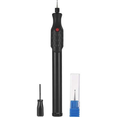 Universeller Glasgravierstift, elektrischer Akku-Gravierstift für Metall – Akku-Gravierstab für Holz und Stein, Schwarz
