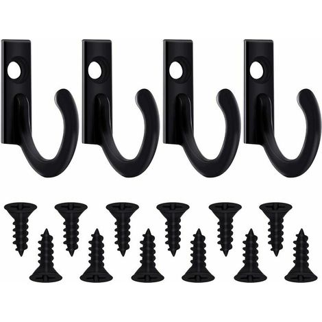 20 Stück Wand-Einzelhaken, Kleiderhaken, Kleiderhaken und Schrauben für Schlüssel-Aufhängehaken, Schmuck (schwarz),Sternenlicht (1/5)