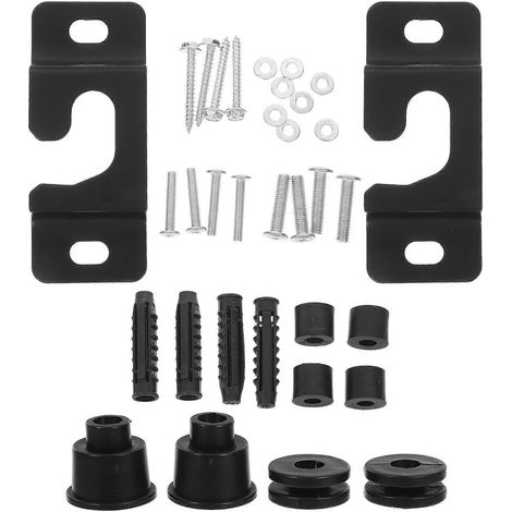 1 kit de fixation pour téléviseur : support universel robuste en fer pour téléviseurs à écran plat de 12 à 80 pouces - Kit d'installation pour cloisons sèches - Système de fixation sécurisé (1/5)
