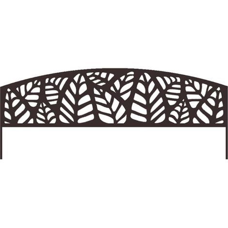 Nortene – Bordure métal décoratif à planter – 0,40 m de hauteur – Épaisseur 0,8 mm – Revêtement peinture poudre – Motifs ajourés découpés au laser