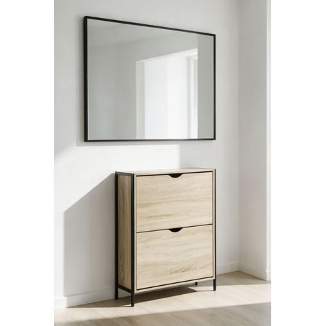 Zapateros - Mueble Zapatero 2 Niveles Tavira - Negro (1/5)