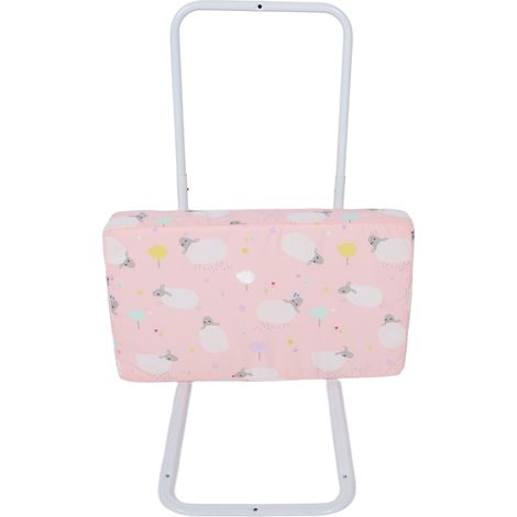 Barrière de lit pour tout-petits, système de sécurité renforcé, hauteur réglable, compatible avec tous les lits (simple, double, king size), rose (1/5)