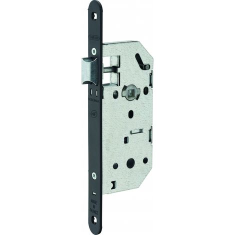 Serratura MONOMAX NF con scrocco, asse 40 mm, frontale nero, senza incontro, conf. indivisibile 25 pz – THIRARD