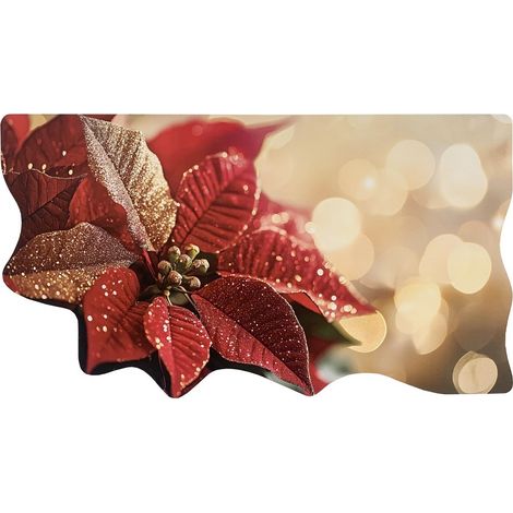 Tappeto Cucina Natale Natalizio Gomma Pvc 50x90 Cm Moderno Antimacchia Antiscivolo Addobbi Natalizi (E) (1/5)