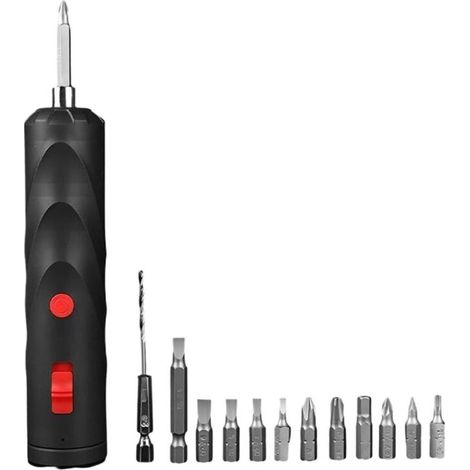 Visseuse Électrique Petit Tournevis Sans Fil,Kit Perceuse Visseuse Multifonction USB pour Meubles Électroniques Voiture Projets Artisanat Construction de Modèles Passionnés (1/5)