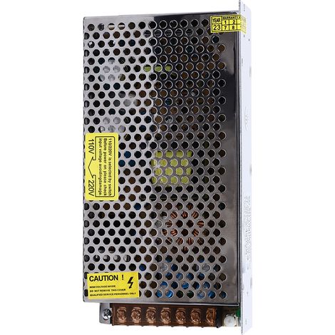 Alimentation à découpage 12 V 10 A 120 W avec boîtier en fer, protection contre les surcharges, alimentation CC multifonctionnelle pour bande LED et caméra (1/5)