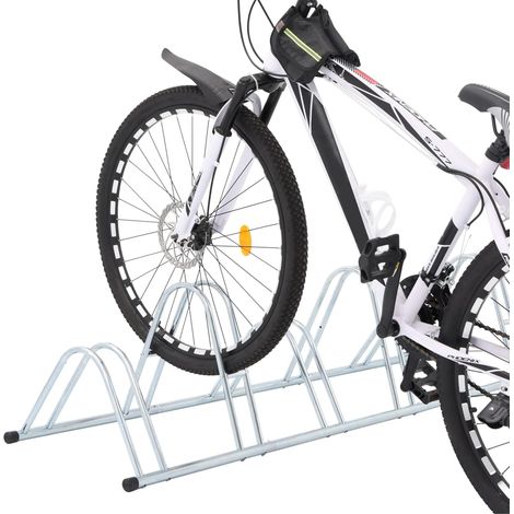 Frei stehender Fahrradständer für 6 Fahrräder aus verzinktem Stahl