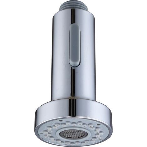 Robinet mitigeur de cuisine chromé avec douchette pression et 2 fonctions jet – 1 pièce, tête universelle compatible évier (1/4)