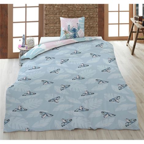 Parure de lit 140x200 cm Stitch et sa peluche (Lilo & Stitch) (1/2)