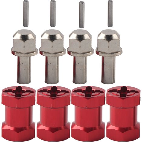Adaptateur métallique pour moyeu de roue hexagonal de 17 mm pour crawler télécommandé Traxxas HSP Redcat (1/5)
