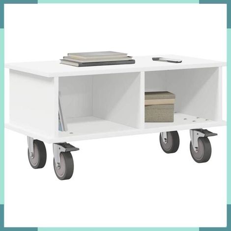 Meuble TV - 891040 - Blanc - Bois d'ingénierie - 68,5 x 35 x 35 cm (1/5)