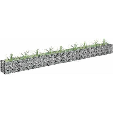 Lit surélevé à gabion Jardinière en gabion Mur en pierre Panier de Gabion de Jardin décoratif Acier galvanisé 360x30x30 cm DBEB2373999