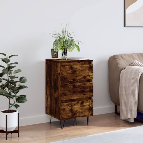 Buffet Meuble de rangement Armoire de cuisine chêne fumé 40x35x70 cm bois d'ingénierie 29660 (1/5)